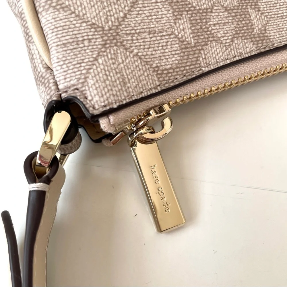 NWOT Kate Spade Signature Spade Flower Swingpack Crossbody Dark Beige Multi - Picture 8 of 15